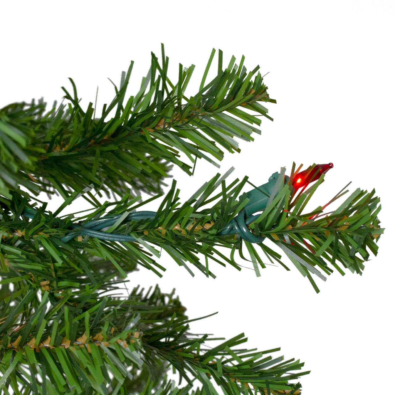 Northlight 7.5' Pre-Lit Pencil Canadian Pine Artificial Christmas Tree - Multicolor Lights 5 Northlight 7.5' Pre-Lit Pencil Canadian Pine Artificial Christmas Tree - Multicolor Lights - Image 3