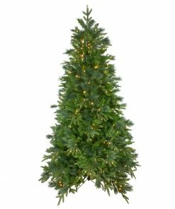 Northlight 9' Pre-Lit Full Mixed Rosemary Emerald Angel Pine Artificial Christmas Tree - Clear LED Lights
