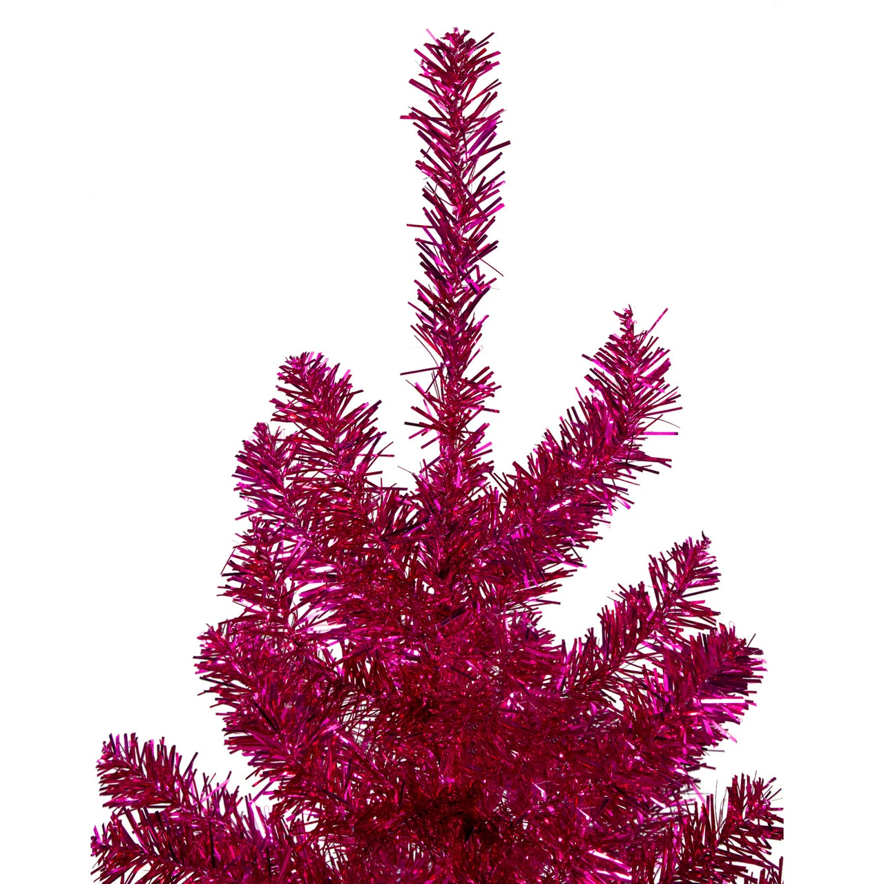 Northlight 4.5" Metallic Pink Tinsel Artificial Christmas Tree - Unlit 6 Northlight 4.5" Metallic Pink Tinsel Artificial Christmas Tree - Unlit - Image 4
