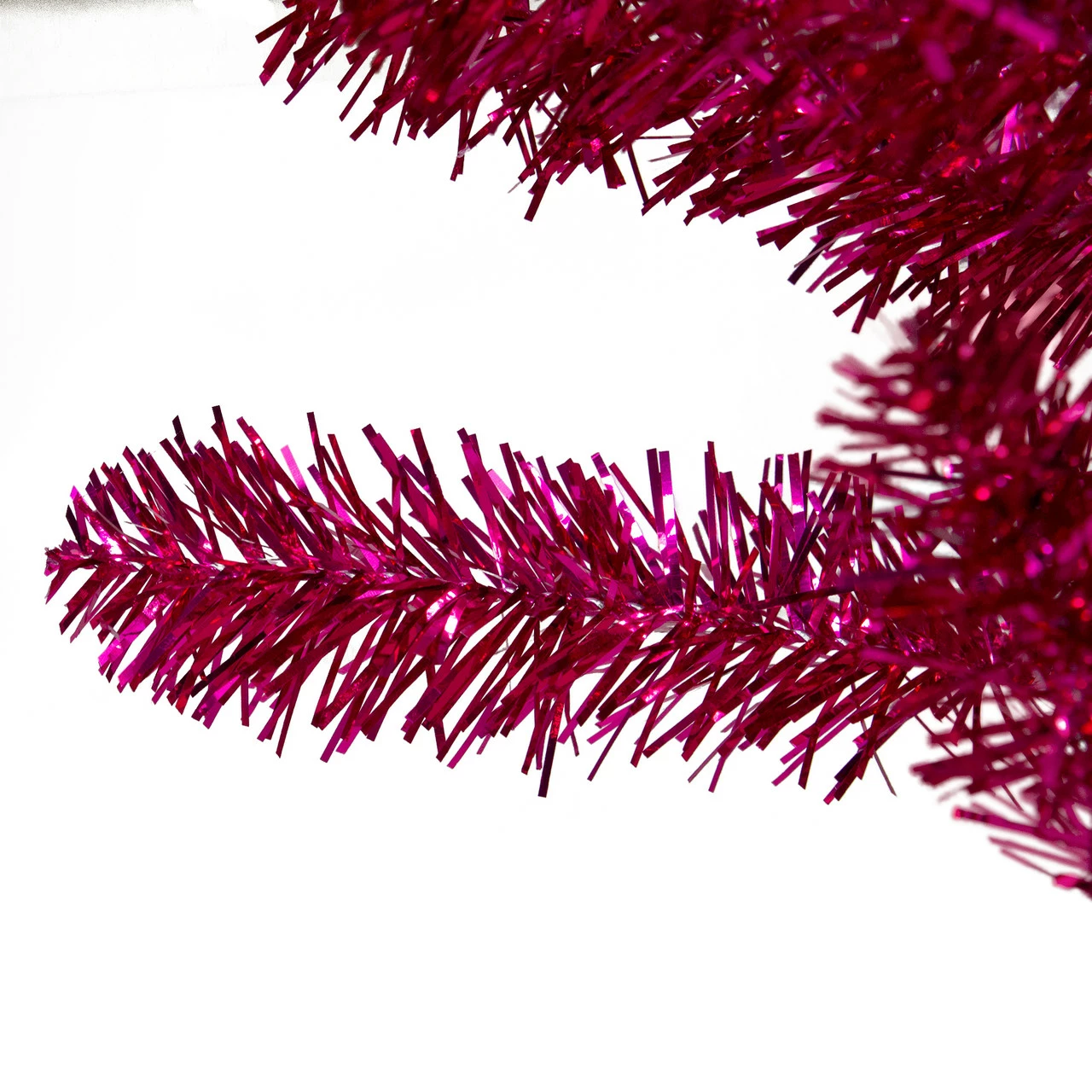 Northlight 4.5" Metallic Pink Tinsel Artificial Christmas Tree - Unlit 4 Northlight 4.5" Metallic Pink Tinsel Artificial Christmas Tree - Unlit - Image 2