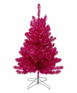 Northlight 3' Metallic Pink Tinsel Artificial Christmas Tree - Unlit