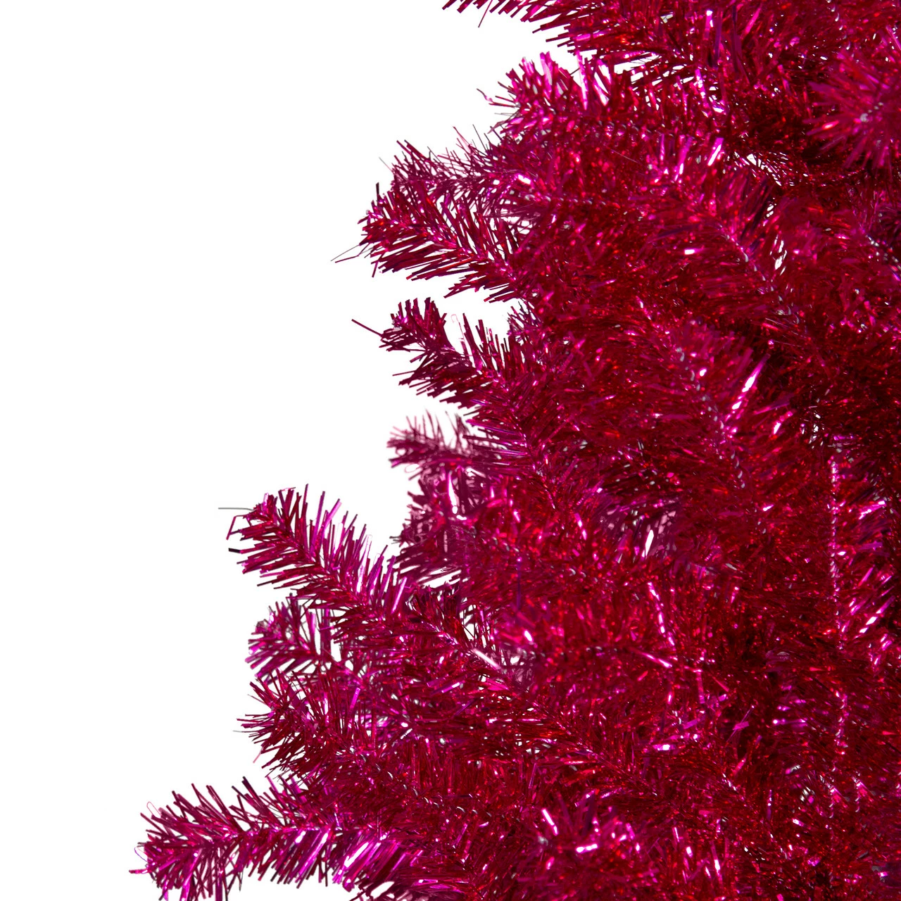 Northlight 4.5" Metallic Pink Tinsel Artificial Christmas Tree - Unlit 5 Northlight 4.5" Metallic Pink Tinsel Artificial Christmas Tree - Unlit - Image 3