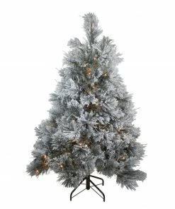 Northlight 4.5' Pre-Lit LED Black Spruce Artificial Christmas Tree - Clear Lights