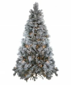 Northlight 7.5' Pre-Lit Black Spruce Artificial Christmas Tree - Clear LED Lights