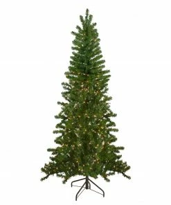 Northlight 6.5' Pre-Lit Canadian Pine Slim Artificial Christmas Wall Tree - Clear Lights