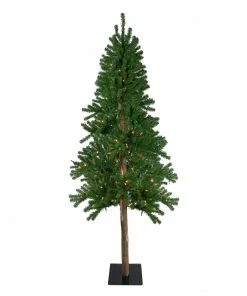 Northlight 6' Pre-Lit Medium Alpine Artificial Christmas Tree - Multicolor Lights