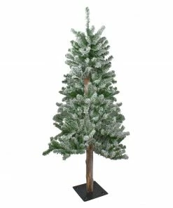 Northlight 4' Flocked Alpine Artificial Christmas Tree - Unlit