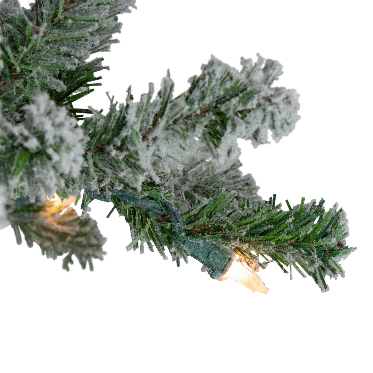 Northlight 7' Pre-Lit Pencil Flocked Alpine Artificial Christmas Tree - Clear Lights 5 Northlight 7' Pre-Lit Pencil Flocked Alpine Artificial Christmas Tree - Clear Lights - Image 3