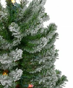 Northlight 6' Pre-Lit Flocked Alpine Artificial Christmas Tree - Multi Lights 11 Northlight 6' Pre-Lit Flocked Alpine Artificial Christmas Tree - Multi Lights -Northlight Shop northlight v27442 2updated 09637.1665610738