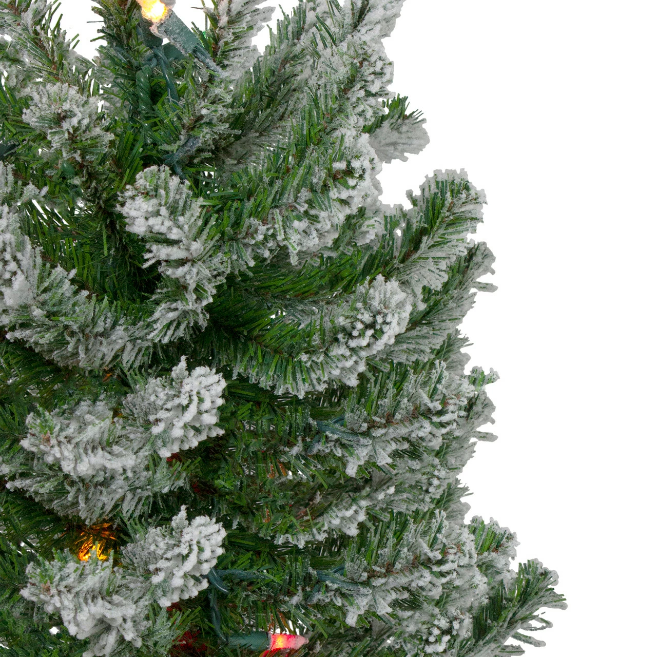 Northlight 6' Pre-Lit Flocked Alpine Artificial Christmas Tree - Multi Lights 6 Northlight 6' Pre-Lit Flocked Alpine Artificial Christmas Tree - Multi Lights - Image 4