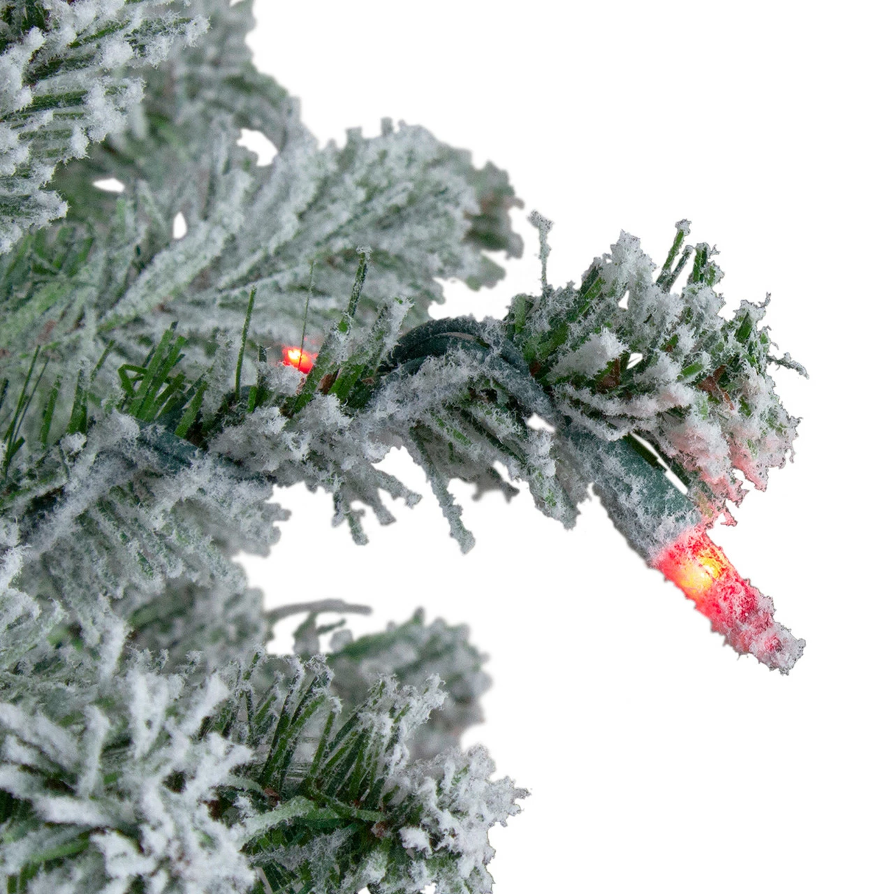 Northlight 6' Pre-Lit Flocked Alpine Artificial Christmas Tree - Multi Lights 5 Northlight 6' Pre-Lit Flocked Alpine Artificial Christmas Tree - Multi Lights - Image 3
