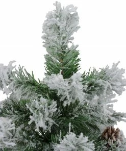 Northlight 24" Flocked Pine Artificial Christmas Tree In Burlap Base - Unlit -Northlight Shop northlight v28322 1 16309.1665580035