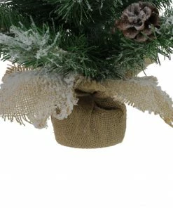 Northlight 24" Flocked Pine Artificial Christmas Tree In Burlap Base - Unlit -Northlight Shop northlight v28322 3 41703.1665580035