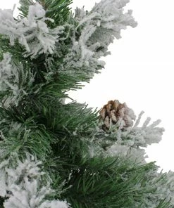 Northlight 24" Flocked Pine Artificial Christmas Tree In Burlap Base - Unlit -Northlight Shop northlight v28322 4 64603.1665580035