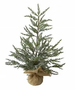 Northlight 2' Potted Iced Cedar Pine Medium Artificial Christmas Tree - Unlit