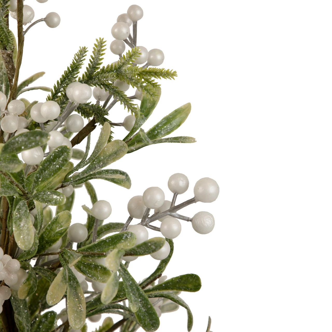 Northlight 2' Potted White Berry And Frosted Pine Christmas Tree, Unlit 6 Northlight 2' Potted White Berry And Frosted Pine Christmas Tree, Unlit - Image 4