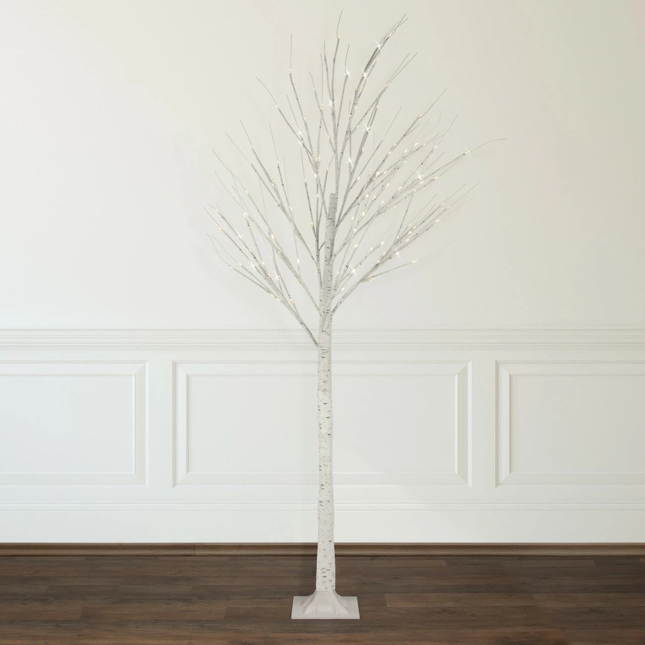 Northlight 6' LED Lighted White Christmas Twig Tree - Warm White Lights 4 Northlight 6' LED Lighted White Christmas Twig Tree - Warm White Lights - Image 2