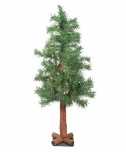Northlight 3' Pre-Lit Medium Woodland Alpine Artificial Christmas Tree - Clear Lights