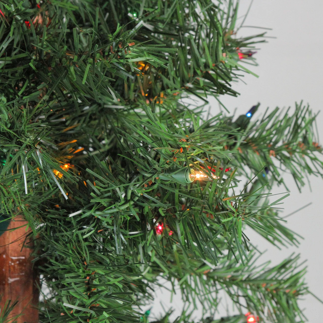 Northlight Set Of 3 Pre-Lit Slim Woodland Alpine Artificial Christmas Trees 5' - Multicolor Lights 4 Northlight Set Of 3 Pre-Lit Slim Woodland Alpine Artificial Christmas Trees 5' - Multicolor Lights - Image 2