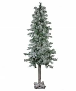 Northlight 5' Lightly Flocked And Glittered Woodland Alpine Artificial Christmas Tree, Unlit