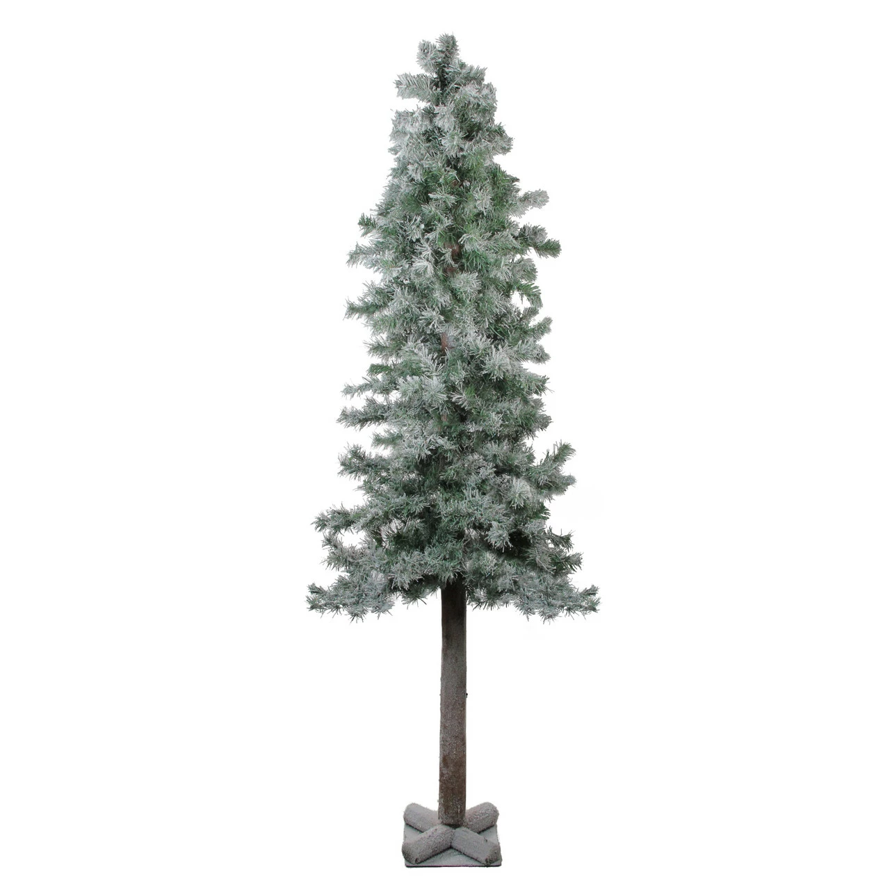 Northlight 6' Slim Flocked And Glittered Woodland Alpine Artificial Christmas Tree – Unlit 3 Northlight 6' Slim Flocked And Glittered Woodland Alpine Artificial Christmas Tree – Unlit