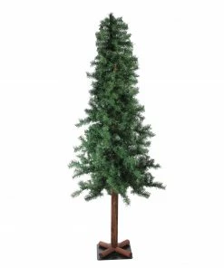 Northlight 7' Slim Traditional Woodland Alpine Artificial Christmas Tree – Unlit