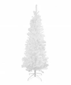 Northlight 6.5' White Winston Pine Slim Artificial Christmas Tree - Unlit