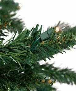 Alternative view of Northlight 7.5' Pre-Lit Green Spruce Artificial Upside Down Christmas Tree - Clear Lights