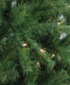 Alternative view of Northlight 7.5' Pre-Lit Slim Waterton Spruce Artificial Christmas Tree - Clear Lights