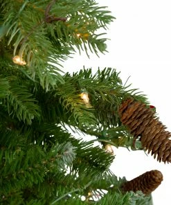 Alternative view of Northlight 7.5’ Pre-Lit Mixed Winter Berry Pine Artificial Christmas Tree - Clear Lights