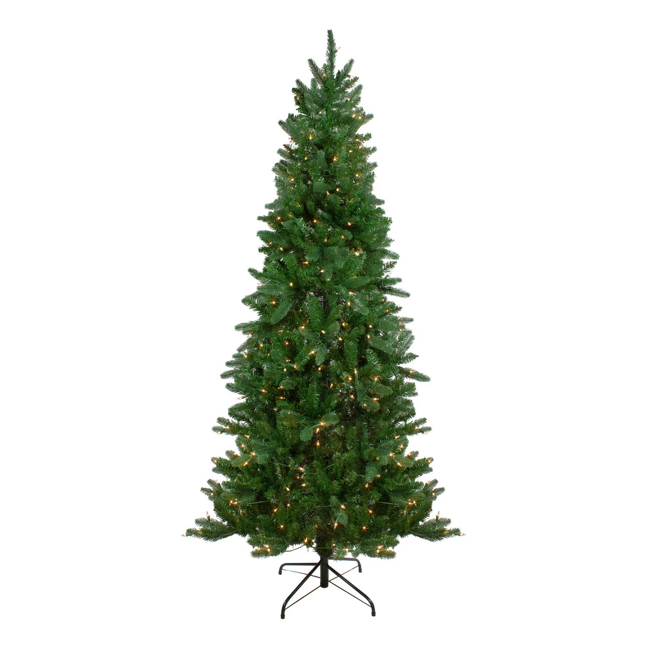 Northlight 7' Pre-Lit Altoona Pine Slim Artificial Christmas Tree - Clear Lights 3 Northlight 7' Pre-Lit Altoona Pine Slim Artificial Christmas Tree - Clear Lights