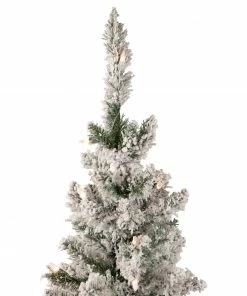 Northlight 4' Pre-Lit Flocked Pine Slim Artificial Christmas Tree, Clear Lights -Northlight Shop northlight z92855 3 31103.1660325585