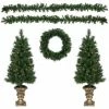 Northlight 5-Piece Pre-Lit Norwich Pine Artificial Christmas Entryway Set 2 Northlight 5-Piece Pre-Lit Norwich Pine Artificial Christmas Entryway Set -Northlight Shop northlight z94033 main 38810.1664898914