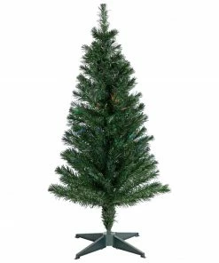 Northlight 4' Multi-Color Fiber Optic Pine Christmas Tree