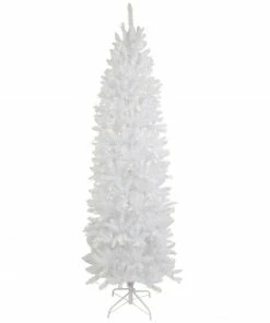 Northlight 9' Pre-Lit Rapids White Pine Pencil Artificial Christmas Tree, Clear Lights