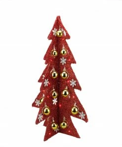 Northlight 2.25' Pre-Lit LED Decorated Tinsel Artificial Christmas Tree