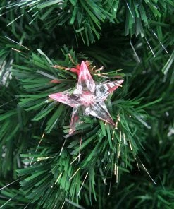 Alternative view of Northlight 4' Pre-Lit LED Fiber Optic Artificial Christmas Tree With Stars - Multi Color Lights