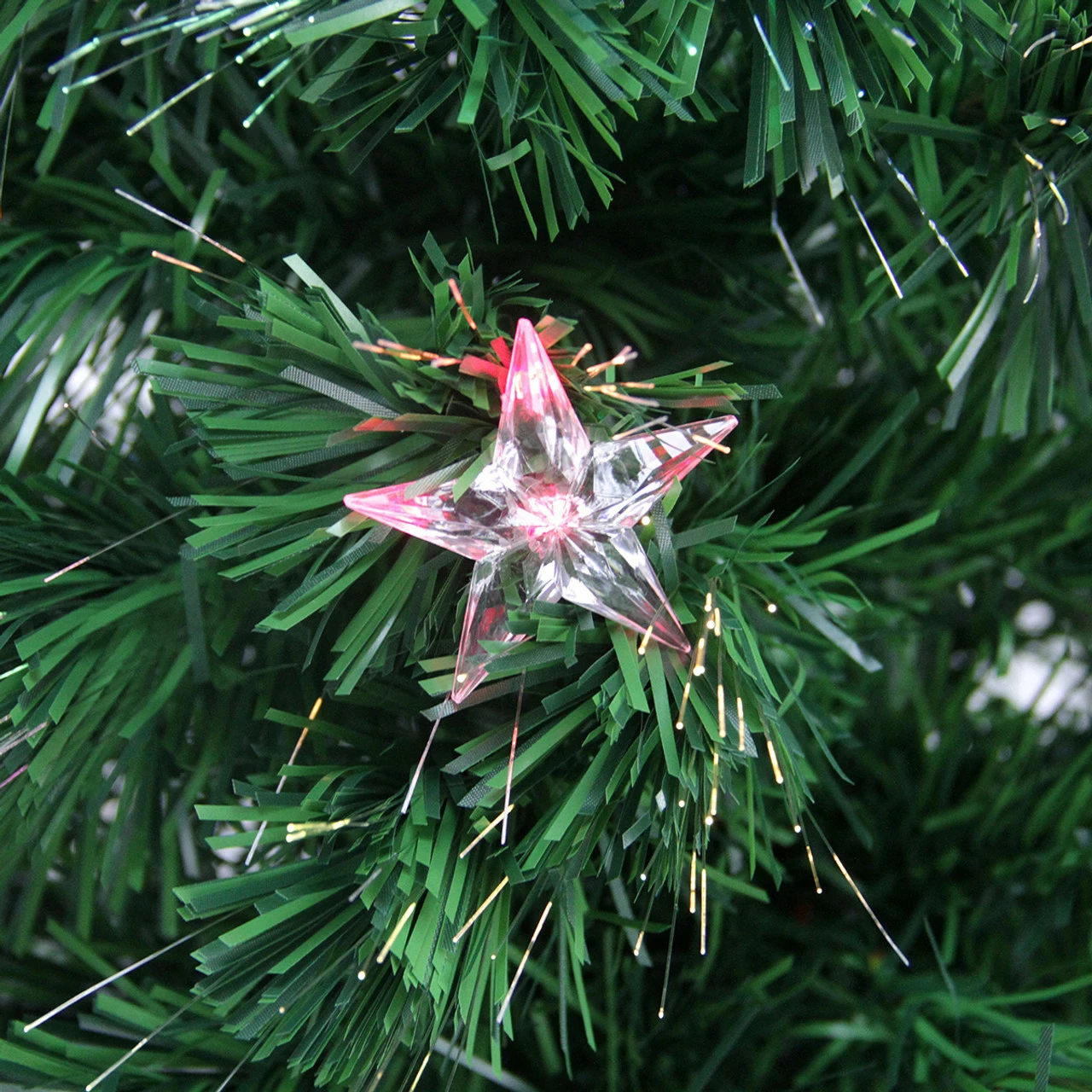 Northlight 4' Pre-Lit LED Fiber Optic Artificial Christmas Tree With Stars - Multi Color Lights 4 Northlight 4' Pre-Lit LED Fiber Optic Artificial Christmas Tree With Stars - Multi Color Lights - Image 2