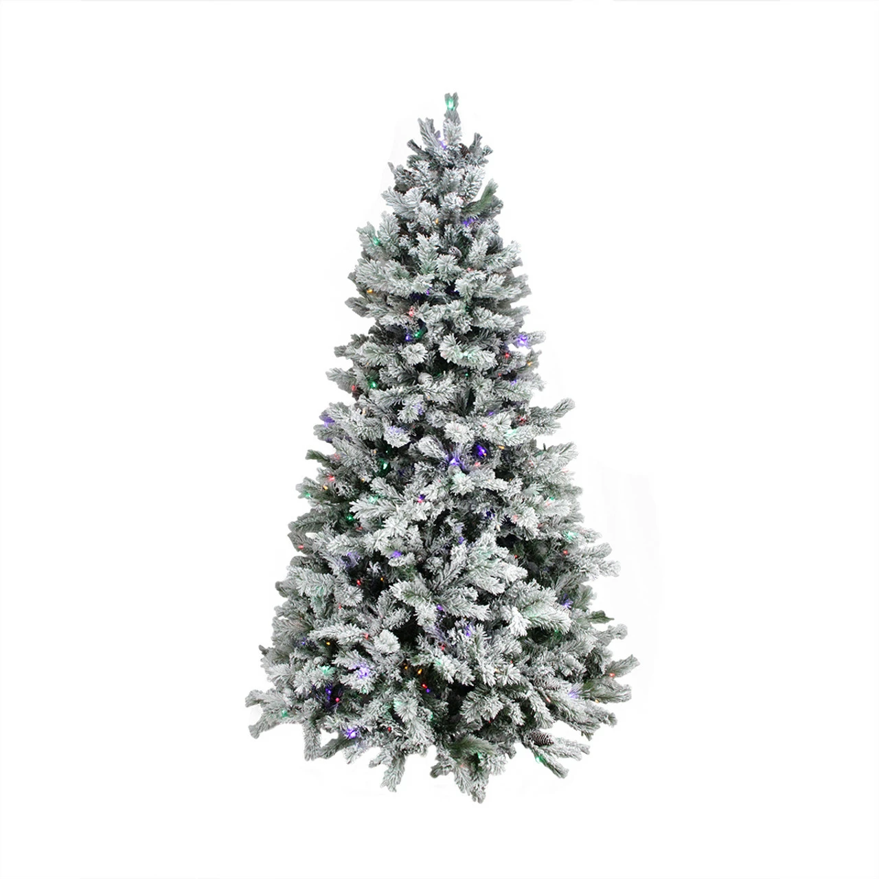 Northlight 9' Pre-Lit Medium Flocked Victoria Pine Artificial Christmas Tree - Dual Color LED Lights 4 Northlight 9' Pre-Lit Medium Flocked Victoria Pine Artificial Christmas Tree - Dual Color LED Lights - Image 2