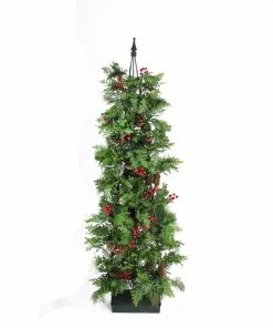 Allstate 5' Slim Mixed Cedar Pine Entryway Artificial Christmas Tree - Unlit