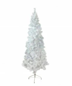Northlight 7.5' Pre-Lit White Winston Pine Artificial Christmas Tree - Multi LED Lights