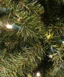 Alternative view of Darice 7' Pre-Lit Full Canadian Pine Artificial Christmas Tree - Clear And Pure LED Lights