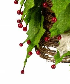 Roman 1.5' Slim Twas Night Red Holly Berry And Leaf Artificial Christmas Cone Tree - Unlit 8 Roman 1.5' Slim Twas Night Red Holly Berry And Leaf Artificial Christmas Cone Tree - Unlit -Northlight Shop roman 35384 3 35728.1595892319