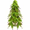 Roman 1.5' Slim Twas Night Red Holly Berry And Leaf Artificial Christmas Cone Tree - Unlit -Northlight Shop roman 35384 19845.1595892319