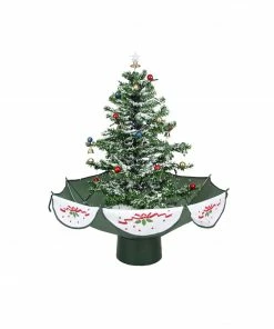 Northlight 2.5' Pre-Lit Musical Snowing Artificial Christmas Tree - White LED Lights