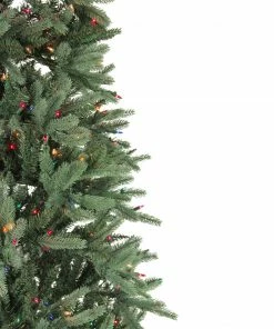 Alternative view of Santa's Own 9' Pre-Lit Slim Fresh Cut Carolina Frasier Artificial Christmas Tree - Multi-Color Lights