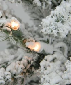 Alternative view of Northlight 7' Pre-Lit Green Pencil Flocked Alpine Artificial Christmas Tree - Clear Lights