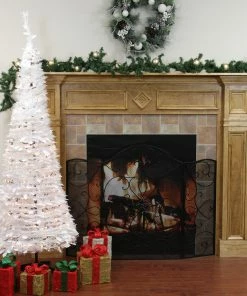 Rich Pacific 6' Pre-Lit Slim Tinsel Artificial Christmas Tree - Clear Lights