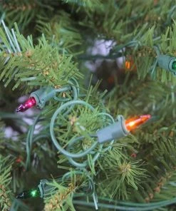 Alternative view of Northlight 9' Pre-Lit Full Northern Pine Artificial Christmas Tree - Multicolor Lights