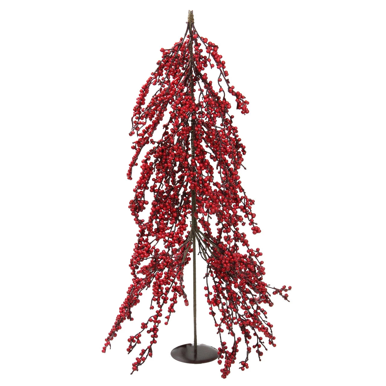 Northlight 2.5' Red Berries Artificial Upside Down Christmas Tree - Unlit 2 Northlight 2.5' Red Berries Artificial Upside Down Christmas Tree - Unlit